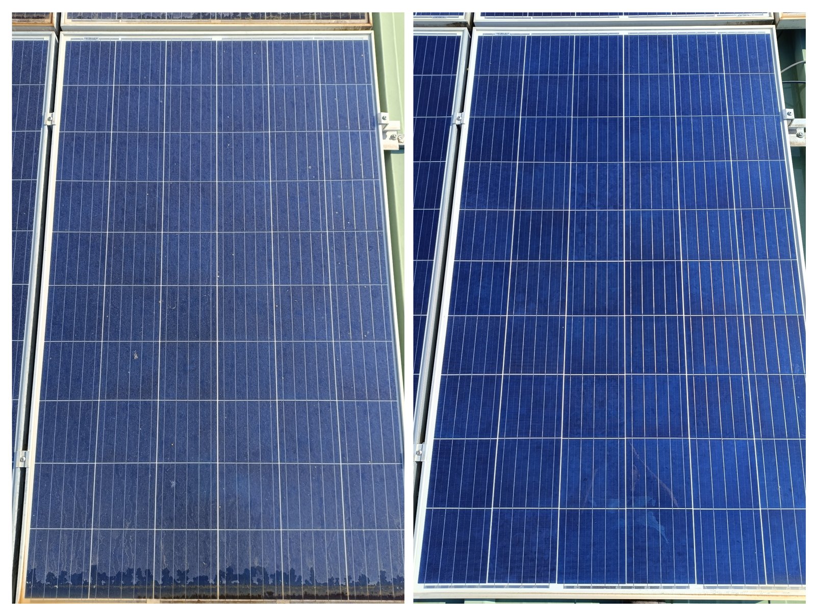 Mantenimiento fotovoltaico profesional — comparativa visual