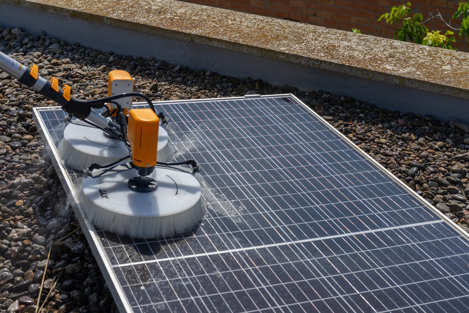 Raspall rotatiu professional netejant panell solar