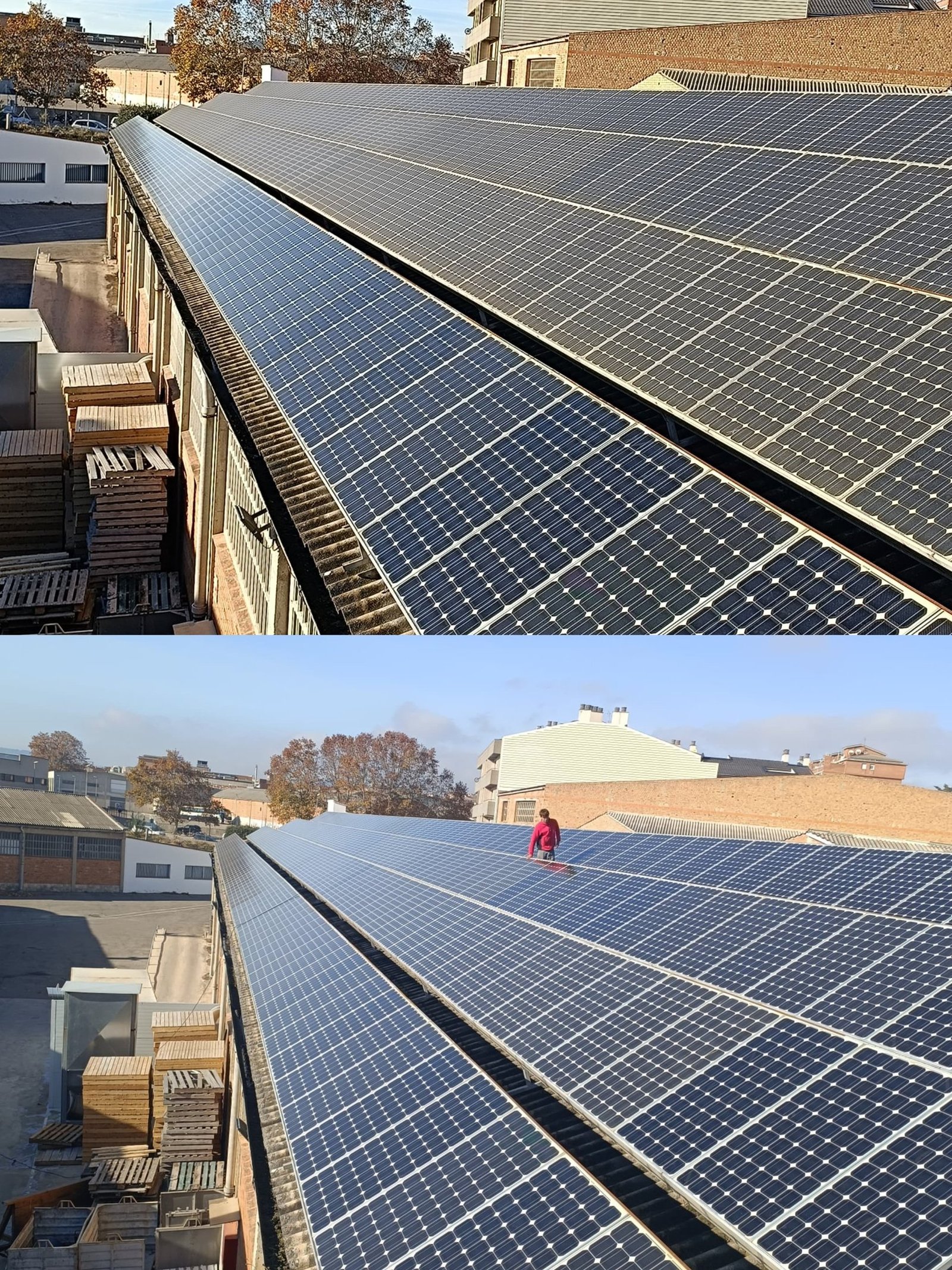 Neteja d'instal·lacions industrials i grans cobertes solars a Catalunya